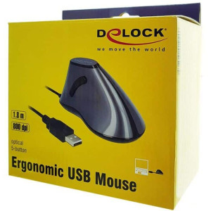DELOCK Εργονομικό Vertical Mouse, Οπτικό, ενσύρματο, 5 buttons | Συνοδευτικά PC | elabstore.gr
