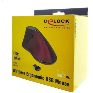 DELOCK Εργονομικό Vertical Mouse, Οπτικό, ασύρματο, 5 buttons | Συνοδευτικά PC | elabstore.gr