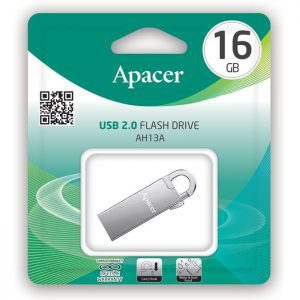 APACER USB Flash Drive AH13A, USB 2.0, 16GB, Silver | Συνοδευτικά PC | elabstore.gr