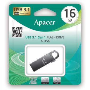 APACER USB Flash Drive AH15A, USB 3.1 Gen1, 16GB, Ashy | Συνοδευτικά PC | elabstore.gr