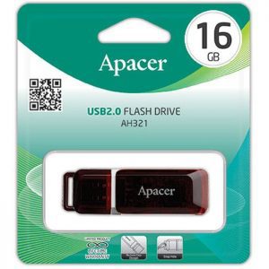 APACER USB Flash Drive AH321, USB 2.0, 16GB, Red | Συνοδευτικά PC | elabstore.gr