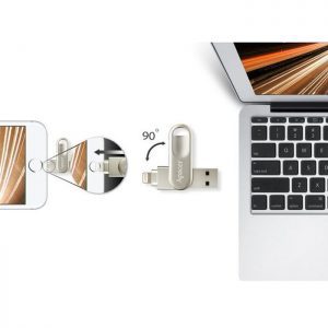 APACER Dual USB Flash Drive AH790, USB 3.1 & Lightning, 64GB, Silver | eLabstore.gr APACER Dual USB Flash Drive AH790, USB 3.1 & Lightning, 64GB, Silver | Συνοδευτικά PC | elabstore.gr