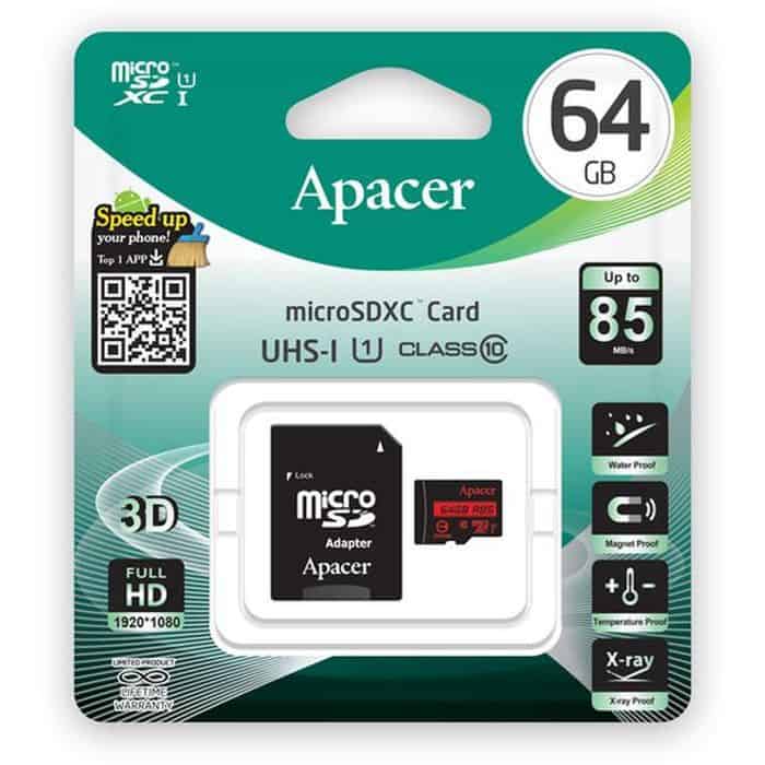 APACER Κάρτα Μνήμης Micro SDHC UHS-I U1 R85, 64GB, Class10 | eLabstore.gr APACER Κάρτα Μνήμης Micro SDHC UHS-I U1 R85, 64GB, Class10 | Συνοδευτικά PC | elabstore.gr