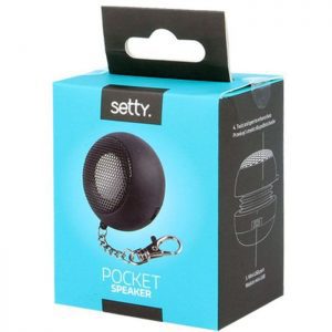 SETTY Speaker Pocket, 2.5Watt, 3.5mm jack, 180mAh, Blue | Συνοδευτικά PC | elabstore.gr
