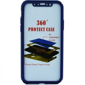 POWERTECH Θήκη Body 360° με Tempered Glass για iPhone X, Blue | Αξεσουάρ κινητών | elabstore.gr