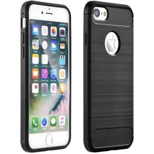 POWERTECH Θήκη Carbon Flex για iPhone 7/8, Black | Αξεσουάρ κινητών | elabstore.gr