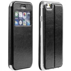 POWERTECH θήκη Magnet View Leather για iPhone 7/8, μαύρη | Αξεσουάρ κινητών | elabstore.gr