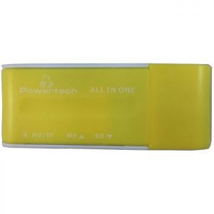 POWERTECH Mini Card Reader, USB, κίτρινο | Συνοδευτικά PC | elabstore.gr