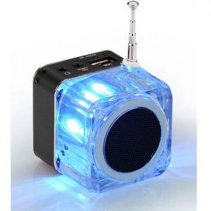 POWERTECH Speaker, Portable, FM Radio, 3W, Led Screen, Black | Συνοδευτικά PC | elabstore.gr