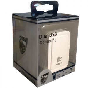 ROAR Φορτιστής PT-495, 2x USB, 2.1A, λευκός | Αξεσουάρ κινητών | elabstore.gr