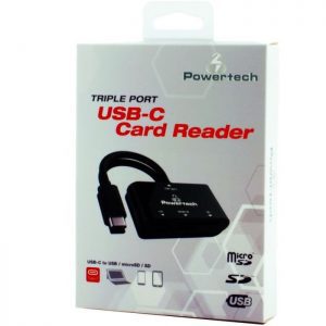 PT Card Reader USB Type-C, SD, Micro SD, USB, Black | Συνοδευτικά PC | elabstore.gr