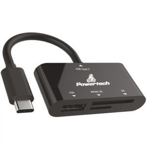 PT Card Reader USB Type-C, SD, Micro SD, USB, Black | Συνοδευτικά PC | elabstore.gr