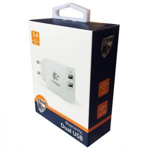 ROAR Φορτιστής PT-499, 2x USB, 3.4A, White | Αξεσουάρ κινητών | elabstore.gr