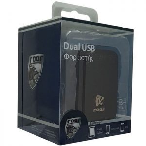 ROAR Φορτιστής PT-500, 2x USB, 2.1A, Black | Αξεσουάρ κινητών | elabstore.gr