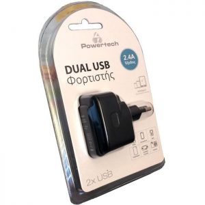POWERTECH Φορτιστής PT-505, 2x USB, 2.4A, Black | eLabstore.gr POWERTECH Φορτιστής PT-505, 2x USB, 2.4A, Black | Αξεσουάρ κινητών | elabstore.gr