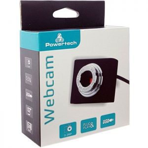 POWERTECH Web Camera PT-507 0.3MP, Video, με κλιπ, Black | Συνοδευτικά PC | elabstore.gr