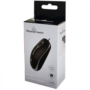 POWERTECH Ενσύρματο ποντίκι, Οπτικό, 1600DPI, USB, 1.35m, Μαύρο-Γκρι | Συνοδευτικά PC | elabstore.gr