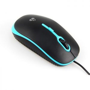 POWERTECH Ενσύρματο ποντίκι, Οπτικό, 1600DPI, USB, 1.35m, Μαύρο-Μπλε | Συνοδευτικά PC | elabstore.gr