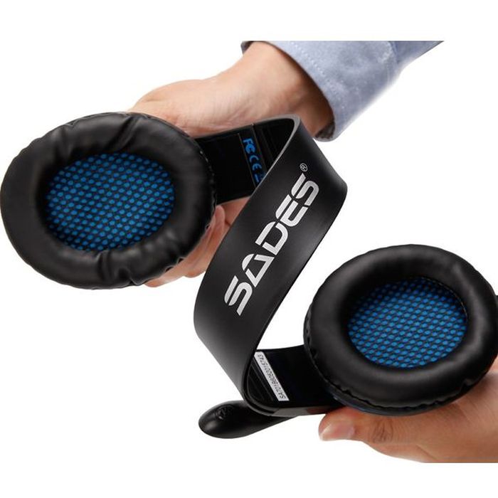 SADES Gaming headset Tpower με 40mm ακουστικά, Blue | eLabstore.gr SADES Gaming headset Tpower με 40mm ακουστικά, Blue | Συνοδευτικά PC | elabstore.gr