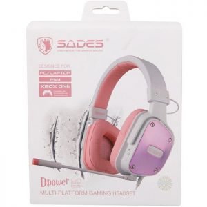 SADES Gaming Headset Dpower, 3.5mm, 40mm ακουστικά, Pink | Συνοδευτικά PC | elabstore.gr
