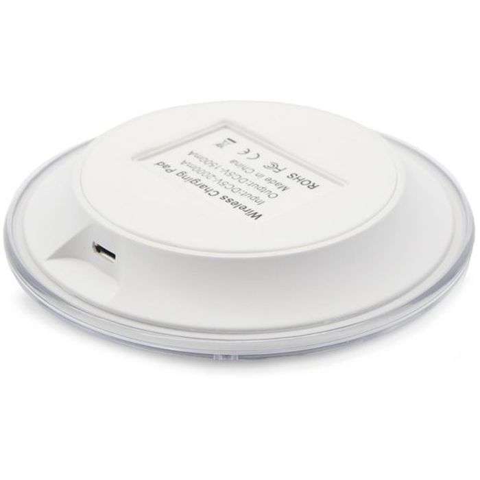 Wireless QI charger pad S6, 1A, White | eLabstore.gr Wireless QI charger pad S6, 1A, White | Αξεσουάρ κινητών | elabstore.gr