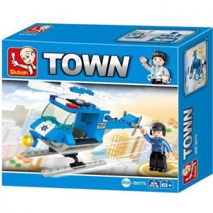 SLUBAN Τουβλάκια Town, Police Helicopter M38-B0175, 85τμχ | Παιχνίδια | elabstore.gr