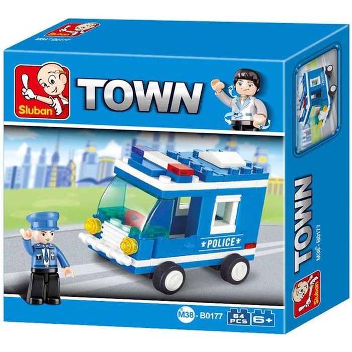 SLUBAN Τουβλάκια Town, Police Van M38-B0177, 64τμχ | eLabstore.gr SLUBAN Τουβλάκια Town, Police Van M38-B0177, 64τμχ | Παιχνίδια | elabstore.gr