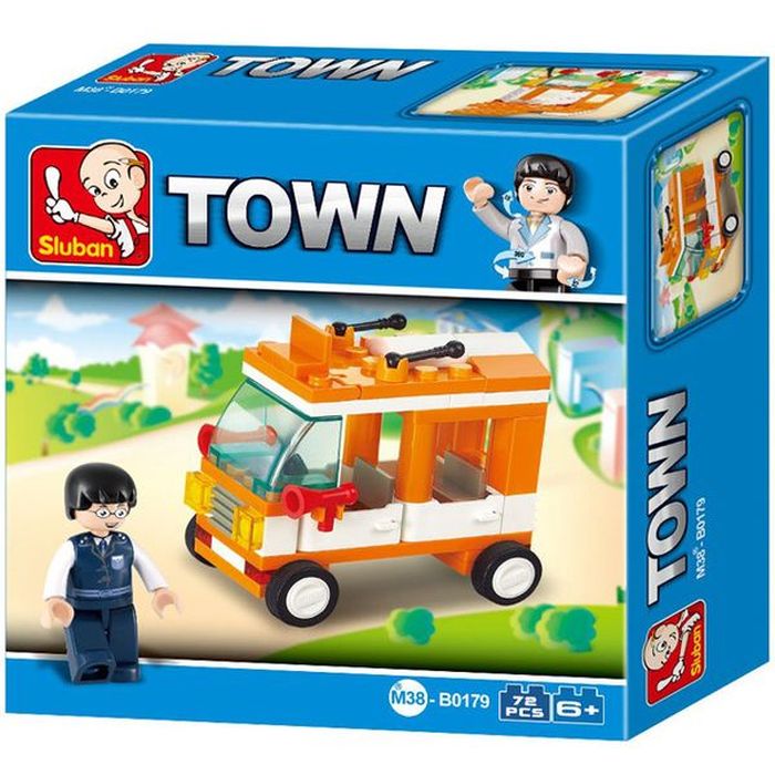 SLUBAN Τουβλάκια Town, Mini Bus M38-B0179, 72τμχ | eLabstore.gr SLUBAN Τουβλάκια Town, Mini Bus M38-B0179, 72τμχ | Παιχνίδια | elabstore.gr