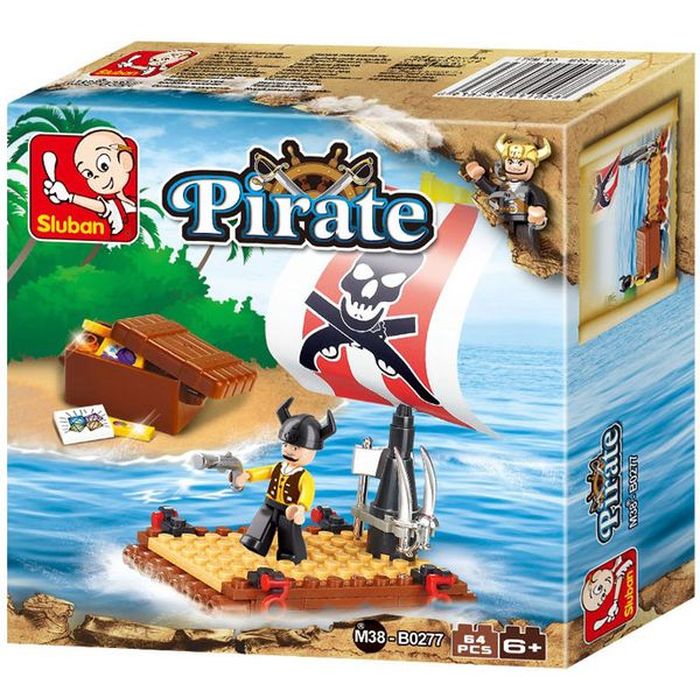 SLUBAN Τουβλάκια Pirate, Pirate Raft M38-B0277, 64τμχ | eLabstore.gr SLUBAN Τουβλάκια Pirate, Pirate Raft M38-B0277, 64τμχ | Παιχνίδια | elabstore.gr