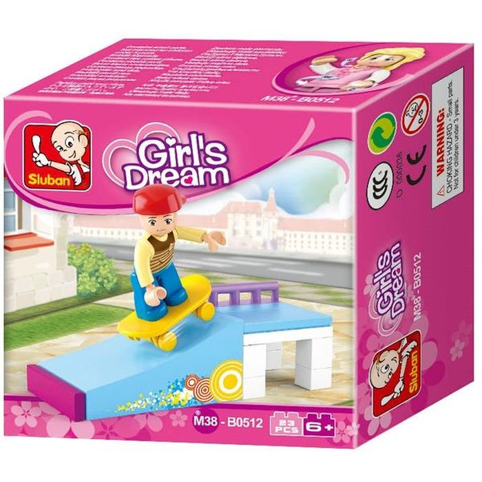 SLUBAN Τουβλάκια Girls Dream, Skate Ramp M38-B0512, 23τμχ | eLabstore.gr SLUBAN Τουβλάκια Girls Dream, Skate Ramp M38-B0512, 23τμχ | Παιχνίδια | elabstore.gr