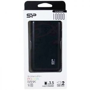 SILICON POWER Power Bank S100 10000mAh, 2x USB Output, Black | Αξεσουάρ κινητών | elabstore.gr