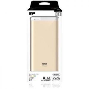 SILICON POWER Power Bank S105 10000mAh, USB, Micro/Lightning Input, Gold | Αξεσουάρ κινητών | elabstore.gr