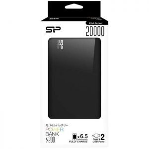 SILICON POWER Power Bank S200 20000mAh, 2x USB Output, Black | Αξεσουάρ κινητών | elabstore.gr