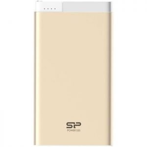SILICON POWER Power Bank S55 5000mAh, USB, Micro/Lightning Input, Gold | Αξεσουάρ κινητών | elabstore.gr