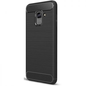 POWERTECH Θήκη Carbon Flex για Samsung Galaxy A8 2018, μαύρη | Αξεσουάρ κινητών | elabstore.gr