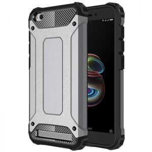 POWERTECH θήκη Hybrid Protect για Xiaomi Redmi 5A, ασημί | Αξεσουάρ κινητών | elabstore.gr
