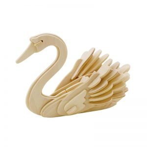 ROWOOD Ξύλινο 3D πάζλ κύκνος JP213, 26τμχ | Παιχνίδια | elabstore.gr