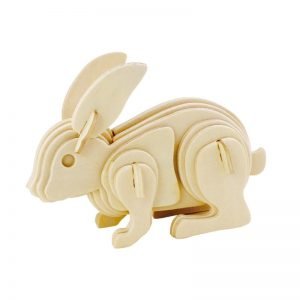 ROWOOD Ξύλινο 3D πάζλ λαγός JP223, 29τμχ | Παιχνίδια | elabstore.gr