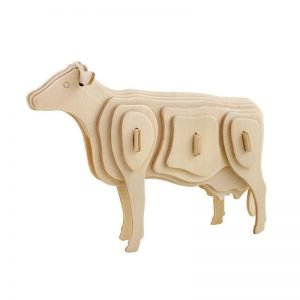 ROWOOD Ξύλινο 3D πάζλ αγελάδα JP251, 23τμχ | Παιχνίδια | elabstore.gr