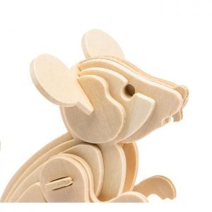 ROWOOD Ξύλινο 3D πάζλ ποντίκι JP253, 24τμχ | Παιχνίδια | elabstore.gr