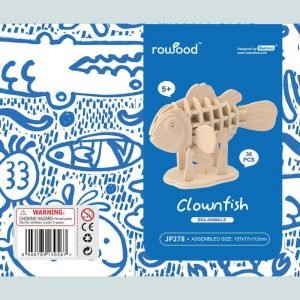 ROWOOD Ξύλινο 3D πάζλ Clownfish JP278, 36τμχ | Παιχνίδια | elabstore.gr
