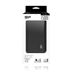 SILICON POWER Power Bank S150 15000mAh, 2x USB Output, Black | Αξεσουάρ κινητών | elabstore.gr