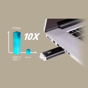 SILICON POWER USB Flash B02, 16GB, USB 3.1v, Black | Συνοδευτικά PC | elabstore.gr