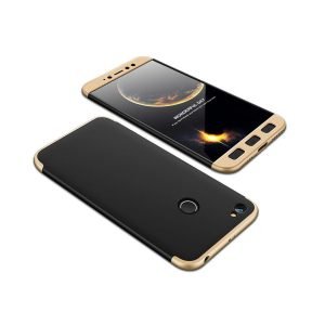 POWERTECH Θήκη 360° Protect για Xiaomi Redmi Note 5A/Prime, μαύρη-χρυσή | Αξεσουάρ κινητών | elabstore.gr