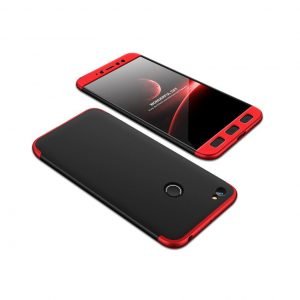 POWERTECH Θήκη 360° Protect για Xiaomi Redmi Note 5A/Prime μαύρη-κόκκινη | Αξεσουάρ κινητών | elabstore.gr