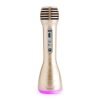 IDANCE Ασύρματο Bluetooth μικρόφωνο PM6GD, LED, επαναφορτιζόμενο, χρυσό | Εικόνα & Ήχος | elabstore.gr