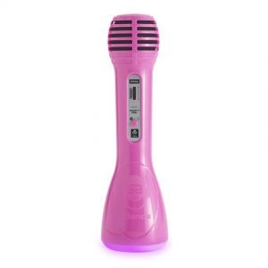 IDANCE Ασύρματο Bluetooth μικρόφωνο PM6PR, LED, επαναφορτιζόμενο, ροζ | Εικόνα & Ήχος | elabstore.gr