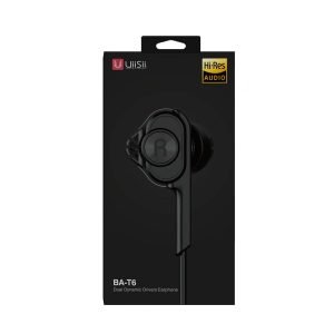UIISII Ακουστικά Handsfree BA-T6, Dual Dynamic, Hi-Res Audio, μαύρο | Αξεσουάρ κινητών | elabstore.gr