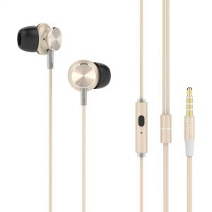 UIISII earphones GT500, 96db, 1.2m, χρυσό | Αξεσουάρ κινητών | elabstore.gr
