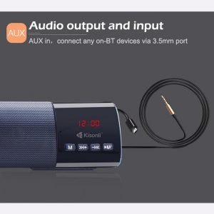 KISONLI Ηχείο LED-800, Bluetooth, SD/Aux in/USB/FM, LCD Display, κόκκινο | eLabstore.gr